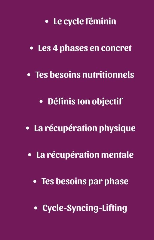 Explose tes performances grâce à ton cycle féminin - Guide 1.0